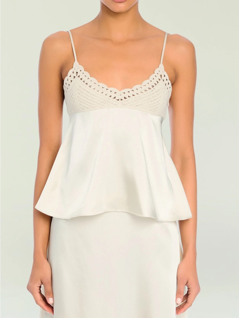 Seroya NWT! Crochet Trim Ivory Camisole Top